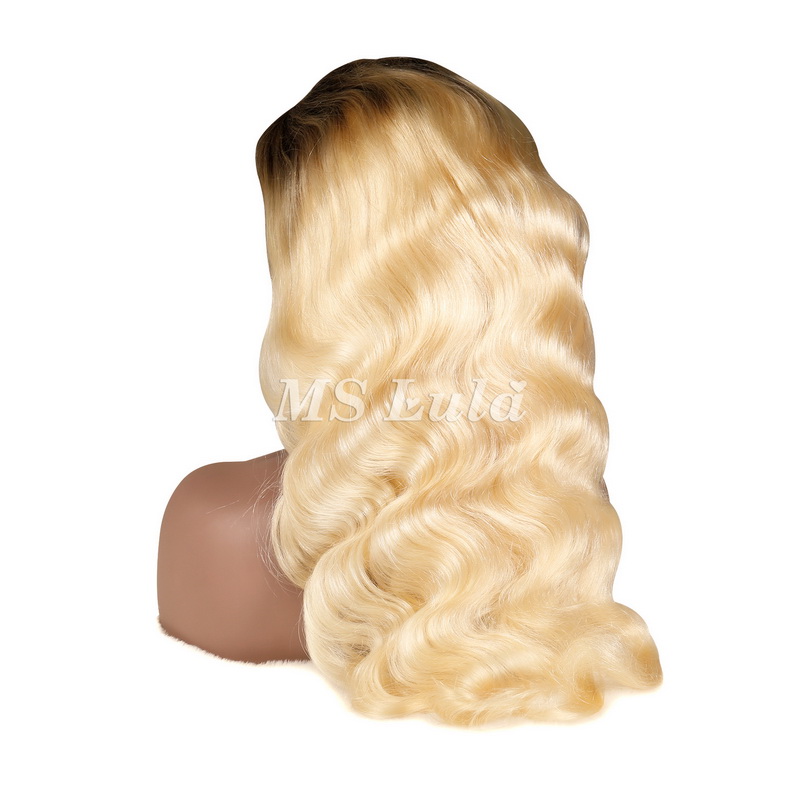 Mslula 1b/613 Color Ombre Root 13x4 Transparent Lace Front Wigs Body Wave - 图片 5